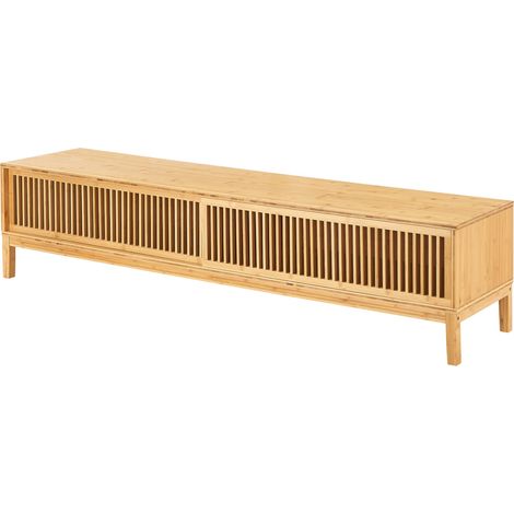 Mobile TV in bambù 160 x 40 x 38 cm naturale 030007873