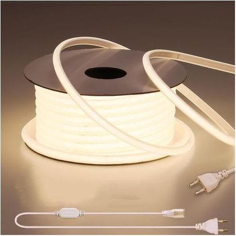 220V Ruban LED COB Exterieur Etanche 15M,4000K Blanc Naturel Flexible Découpable Bande LED CRI 80+ Sans Transformateur,pour Chambre,Gaming,Bureau,Pergola Extérieur (1/5)