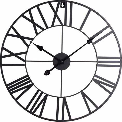 Horloge en métal VINTAGE avec chiffres romains, 47 cm (1/3)
