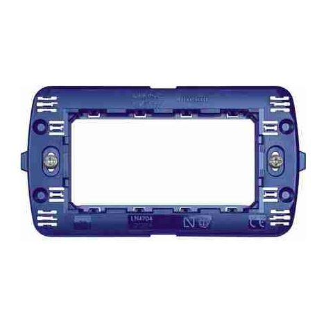 Support BTILN4704 à 4 modules pour plaques carrées Livinglight et Living International - fixation par vis