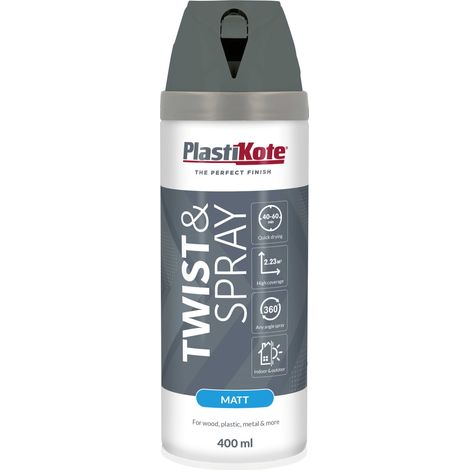 PlastiKote Twist & Spray Matte Finish Spray Paint – 400ml in Blue Steel