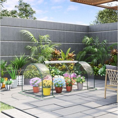 Invernadero de jardín con puerta 200x100x80 cm OKMYHOME (1/4)