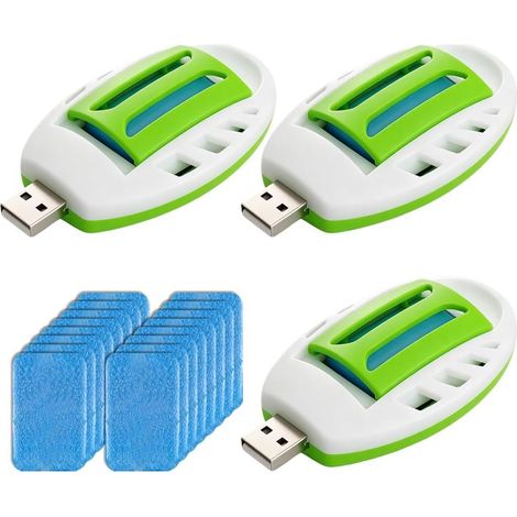 Lot de 3 répulsifs USB anti-moustiques portables avec 120 tablettes répulsives, répulsif à insectes d'intérieur, répulsif électrique pour extérieur/intérieur, sommeil d'été (1/5)