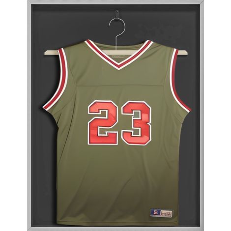 Frame box T-frame cadre aluminium pour maillot porte acrylique doublure interne feutre 70 x 90 cm (1/5)