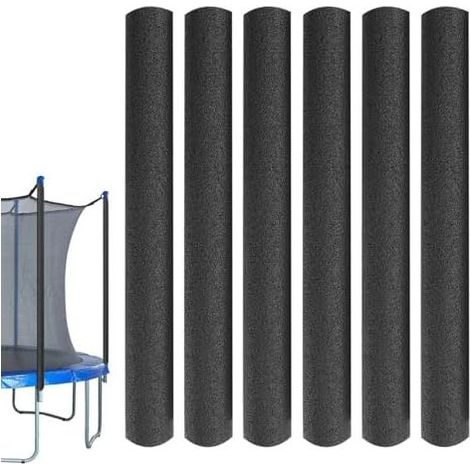 Set mit 6 Schaumstoff-Trampolin-Sicherheitsschläuchen – wetter- und stoßfest, Schwarz (1/5)