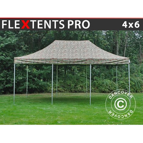 Pop up gazebo FleXtents PRO 4x6 m Camouflage/Military (1/2)