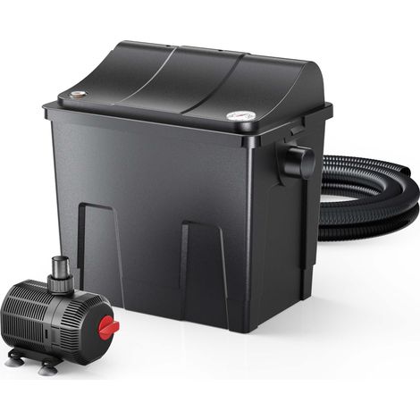 SunSun CBF-200T Filtre biologique – pour étangs de 8000 L max. – 6000 L/h – Système de filtration complet – avec UV et Pompe – bassins Poissons Koi
