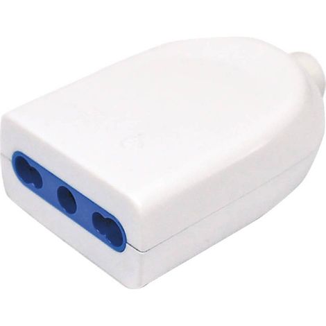 PRESA VOLANTE 2P + T 16A bipasso (scatola appendibile)