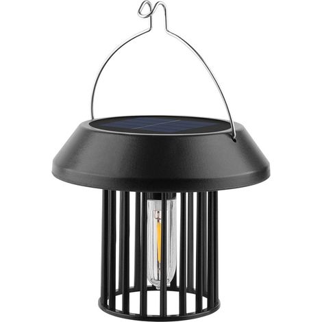 Lanterne Solaire - Étanche - Suspension Extérieure Jardin Terrasse Camping - Lumière Chaude COB - Autonomie 8 Heures - 1 Pièce (1/5)