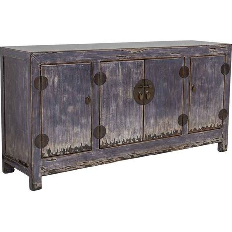 Aparador de madera azul 150x40x75h cm (1/5)