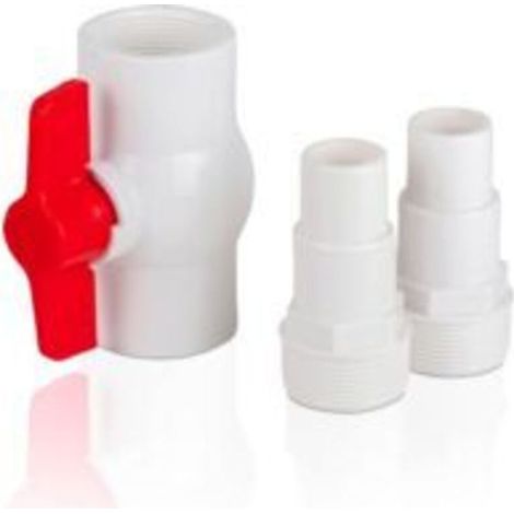 Valvola di apertura con 2 raccordi filettati, compatibile con diametri da 32 a 38 mm (1/4)