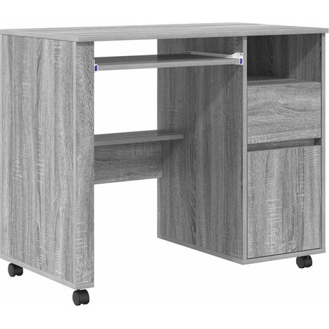 Maison Exclusive - Tisch mit Rädern Graues Sonoma 91 x 50 x 77 cm