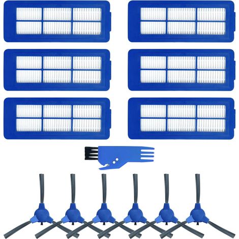 Accessori Per Robot Aspirapolvere, Per Eufy Robovac 11s Max/15c Max/30c Max/G30, 6 Filtri + 6 Spazzole Laterali + 1 Spazzola Di Pulizia Blu (1/5)