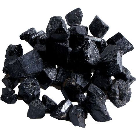 Roher, natürlicher, schwarzer, kristalliner Turmalin, 20 mm, 100 g, natürliches Mineralexemplar (1/5)