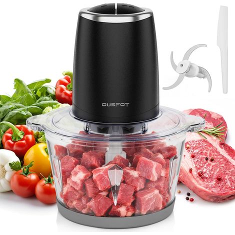 Hachoir Électrique 1,8L Mixeur Hachoir 500W avec 4 Lames (1/5)