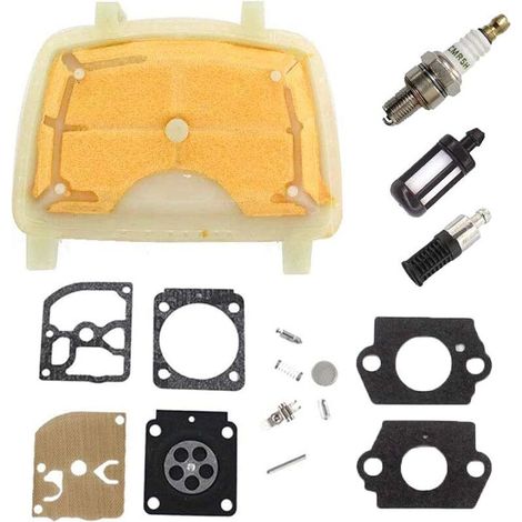 Kit de reparación de filtro de aire y diafragma del carburador con bujía para motosierra Stihl MS171 MS171C MS181 MS181C MS211 MS211C. Repuestos 11391201602 (1/5)