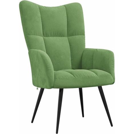 Chaise longue en velours vert clair – Canapé inclinable moderne avec dossier réglable, design élégant pour salon ou chambre (1/5)