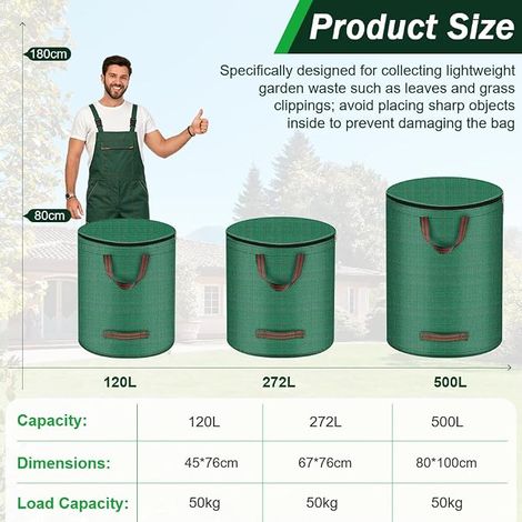 Garden Waste Bags Reusable Garden Bags (1/4)