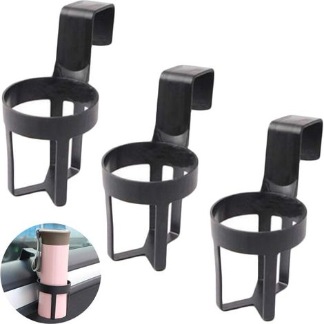 SABIR Porte Gobelet d'eau de Voiture Portable Universel Porte Gobelet de Voiture Noir Utilisé pour les Bouteilles de Boisson, les Tasses à Eau, les Tasses à Café pour Auto Voiture Camion Bateau Van 3 (1/5)