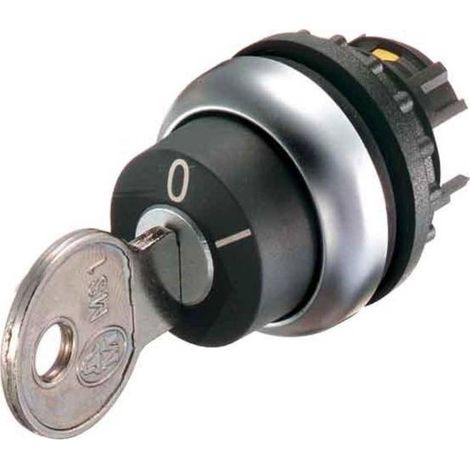 Eaton 111790 M22-WS-MS2 Pulsante a chiave Anello frontale in plastica Chiave Nero 1 pz. (1/4)
