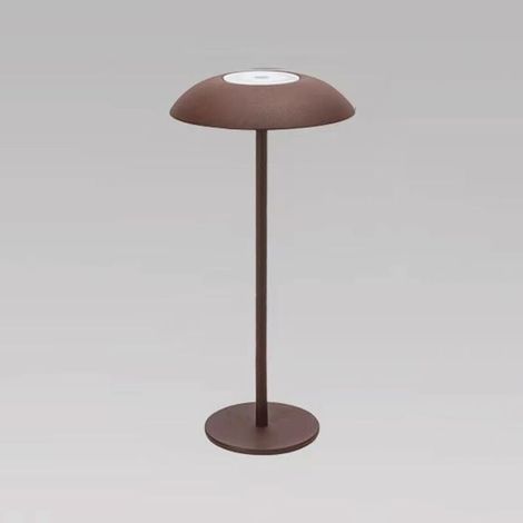 Sanfte LED-Schreibtischlampe mit kreativem Touch-Schalter aus Metall, geeignet für Esszimmer, Schlafzimmer und Nachttisch (braun). - Crezuo