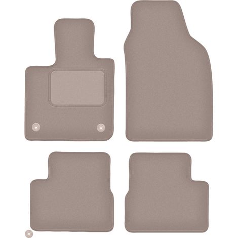 Beige Veloursmatten für: Fiat E-500X / 500x Elektro-Crossover (2019-)