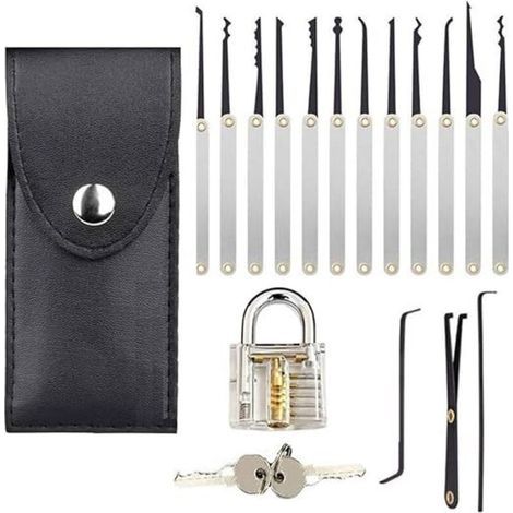 Kit d'outils de serrurier 15 pièces, ensemble de serrurier, kit de serrurier, outil de serrurier (1/3)