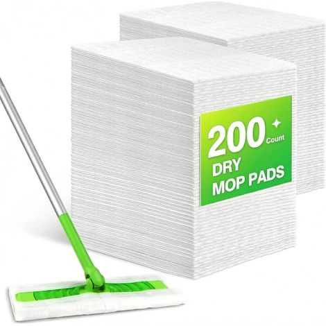 Lot de 100 Lingettes, Recharges Sèches Universelles, Fibres Électrostatiques, Pour Sols Durs Et Parquet (1/5)