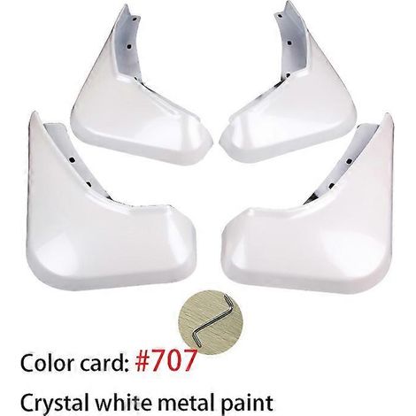 Garde-boue avant et arrière bleus pour Volvo XC60 S90 2018-2022 (accessoires de protection contre les projections de boue et de saletés) - Blanc cristal (1/5)
