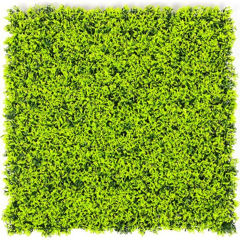 Setos artificiales para pared (paquete de 4), pantallas de privacidad para jardín, fondo de pared de césped artificial, protección UV, 50 cm x 50 cm (1/5)