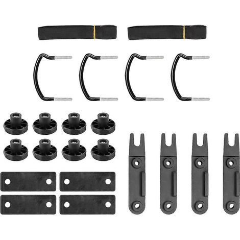 Clips en U pour fixation sur porte-bagages de voiture, accessoire d'installation, pince pour toit de fourgonnette, support métallique plat (1/5)