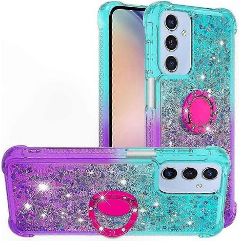 Gradient Quicksand TPU-Hülle mit Ständer für 5G-Smartphones – Stoßfeste Hülle in Pink und Himmelblau (1/5)