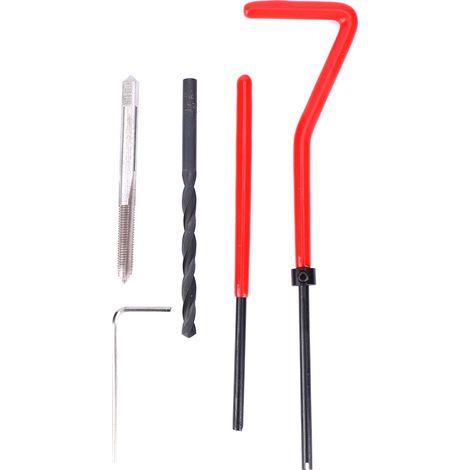 Kit de reparación de roscas de acero inoxidable de 30 piezas, llave para machos de roscar helicoidales, herramienta de inserción de rosca M4x0.7 (1/5)