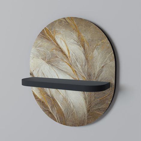 Mensola ovale SOFT PLUMAGE nera (1/5)