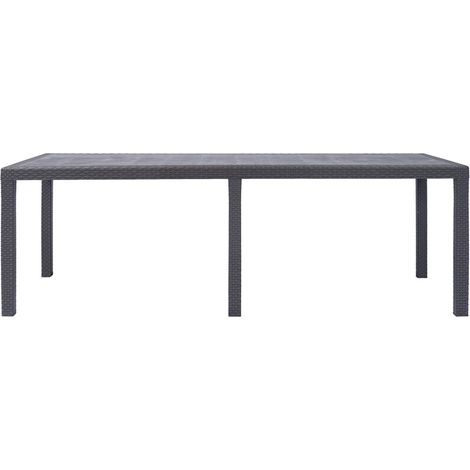Maison Exclusive - Gartentisch Braun 220x90x72 cm Kunststoff Ratt