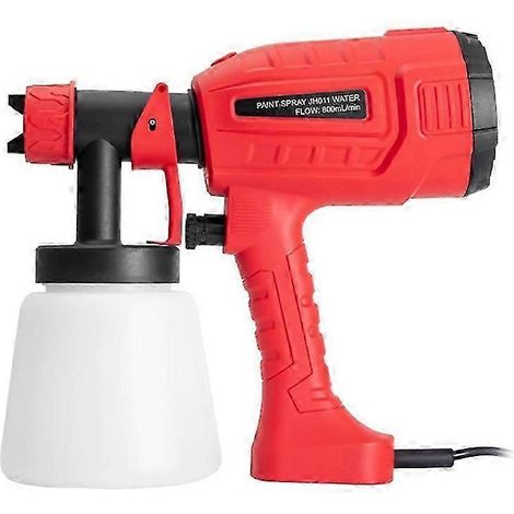 Pistolet à peinture électrique 800 ml, haute puissance, compatible avec une utilisation automobile et domestique, prise standard américaine, construction en plastique et métal. (1/5)
