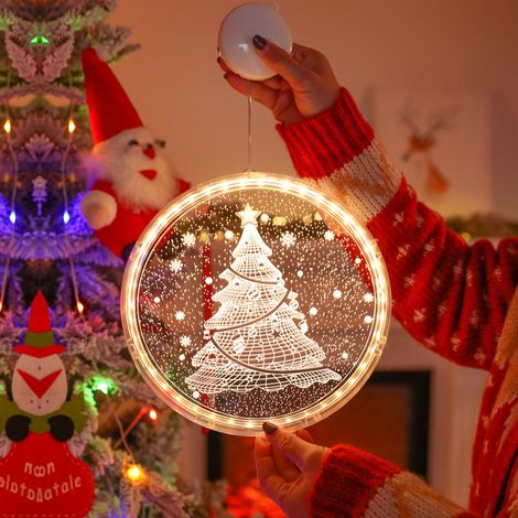 24cm Christmas window light string, suction cup LED light string, Christmas window decoration (1/4)