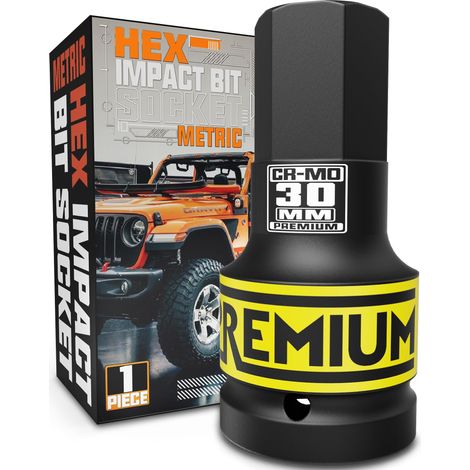 1" Douille à Embouts à Choc Hexagonale H30 (30 mm), en CR-MO, pour l'entretien de La Voiture