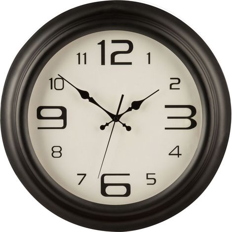 Premier Housewares Matt Black Metal Wall Clock