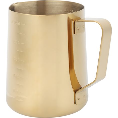 Kaffeekännchen aus Edelstahl mit Waage für Latte Art, Gold, 600 ml (1/5)