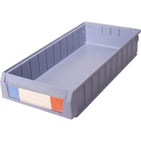 Bac de rangement RS PRO Bleu en PP, 500mm x 234mm x 90mm ( Prix pour Paquet de 5 )