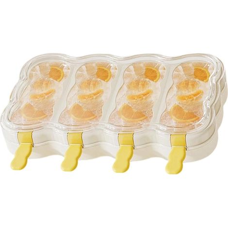 Moule à glace créatif avec bâton 4 compartiments pour les fêtes, moules à sucettes glacées pour enfants (1/3)