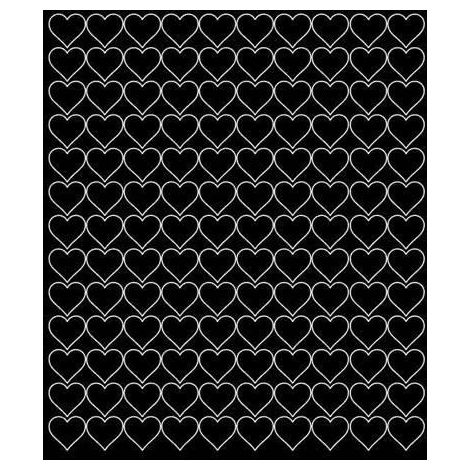 Autocollants en forme de cœur pour la Saint-Valentin, 2 cm, 130 pièces, noir brillant