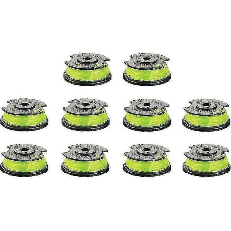 Lot de 10 bobines de fil de rechange pour coupe-bordures sans fil Ryobi Rac143 36 V c2024112271 (1/5)