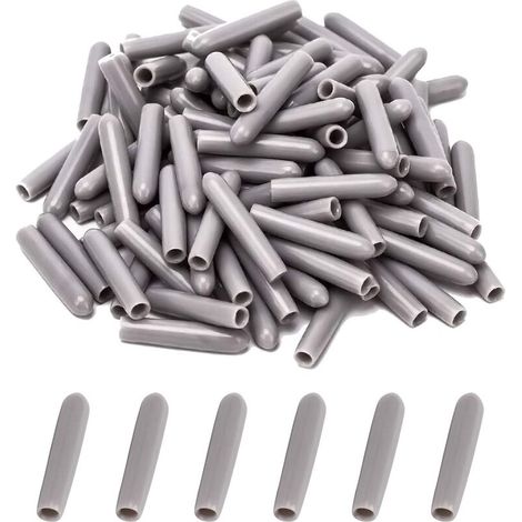 BRAVIX Capuchons pour Lave-Vaisselle [100 Pièces], Couvercle De Panier De Lave-Vaisselle, Capuchon du Lave-Vaisselle pour Protéger Les Broches pour Panier à Vaisselle, Antirouille(Gris) (1/5)