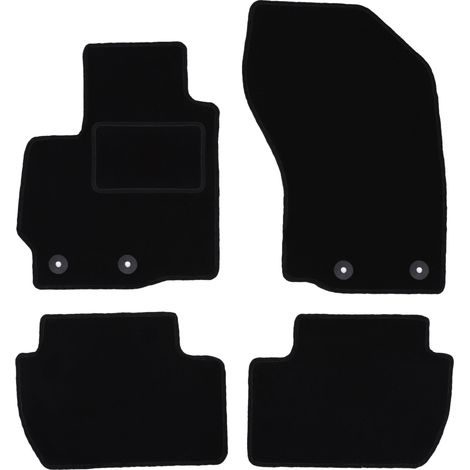 Alfombrillas de terciopelo negro para Mitsubishi Outlander II crossover (2006-2013)