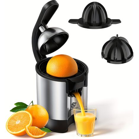 Extracteur de Jus Portable – Silencieux, Acier Inoxydable. Modèle Démontable Facile à Nettoyer. Pour Cuisine/Camping. Modèle (Argenté). (1/5)