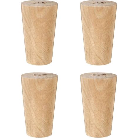 Pieds de table en bois dur blanc, pieds de coiffeuse, pieds de meubles, 20 pièces par paquet (1/5)