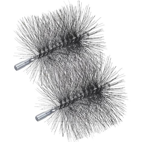 Brosse de cheminée ronde 15 cm (6 pouces) en acier inoxydable et (1/5)