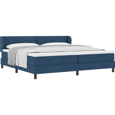 Maison Exclusive - Letto a molle con testiera Blu 200 x 200 cm Tessuto (1/5)
